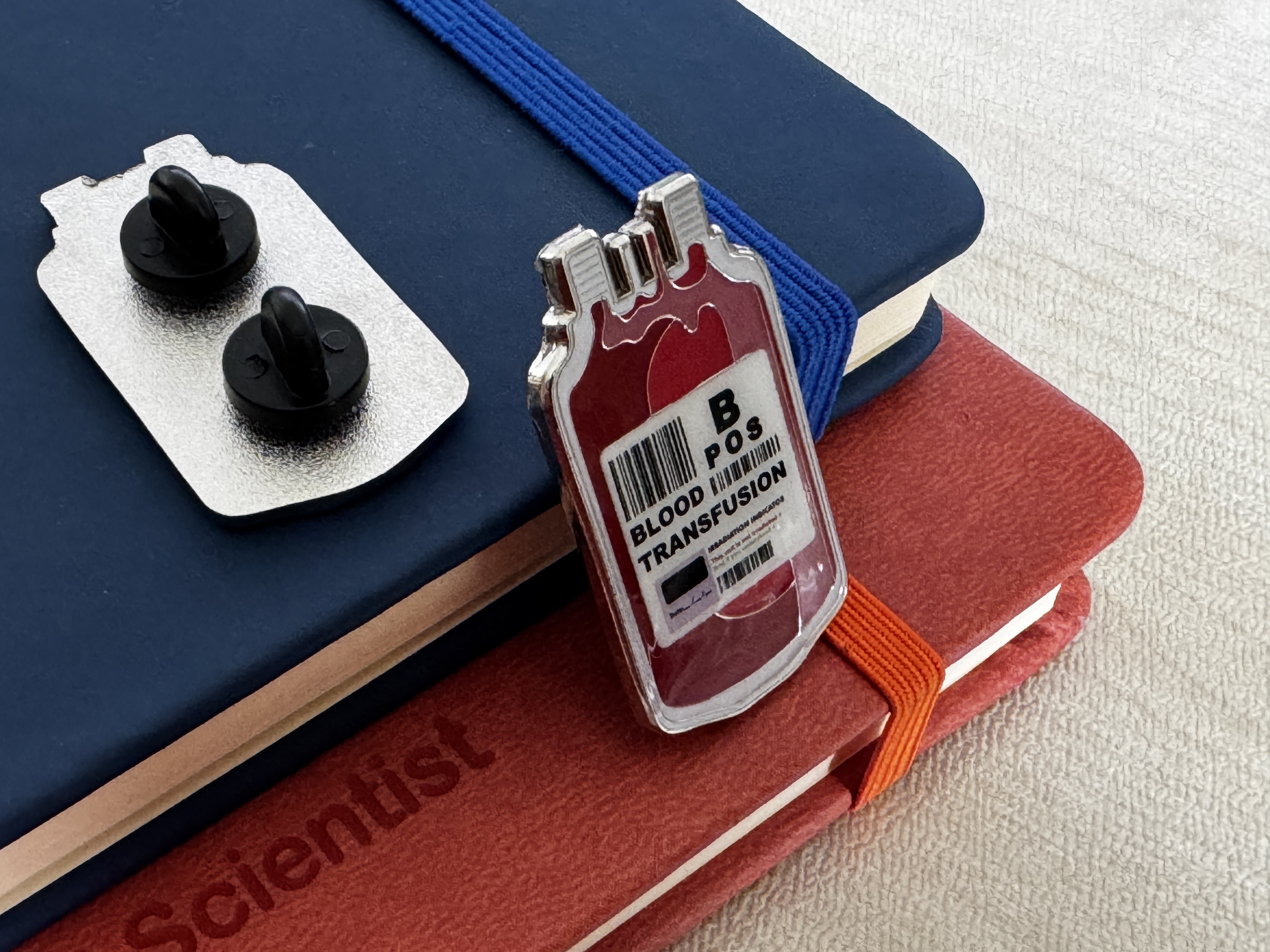 Blood transfusion B Pos pin