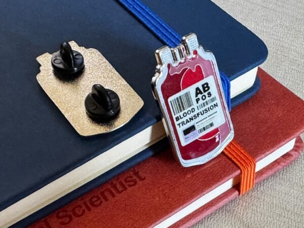 Blood transfusion AB Pos pin